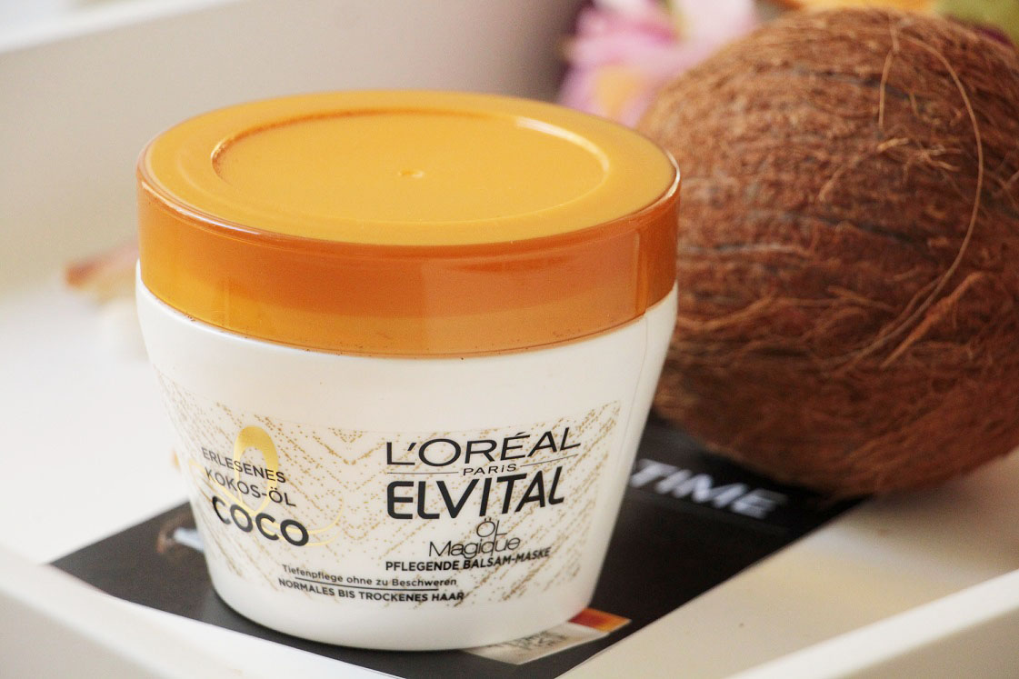 L'Oréal-Paris-Elvital-Öl-Magique-Coco-Pflegeserie-pflegende-Balsammaske-das-leben-ist-schoen